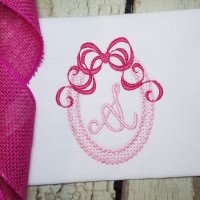 Monogram Frame Machine Embroidery Design 